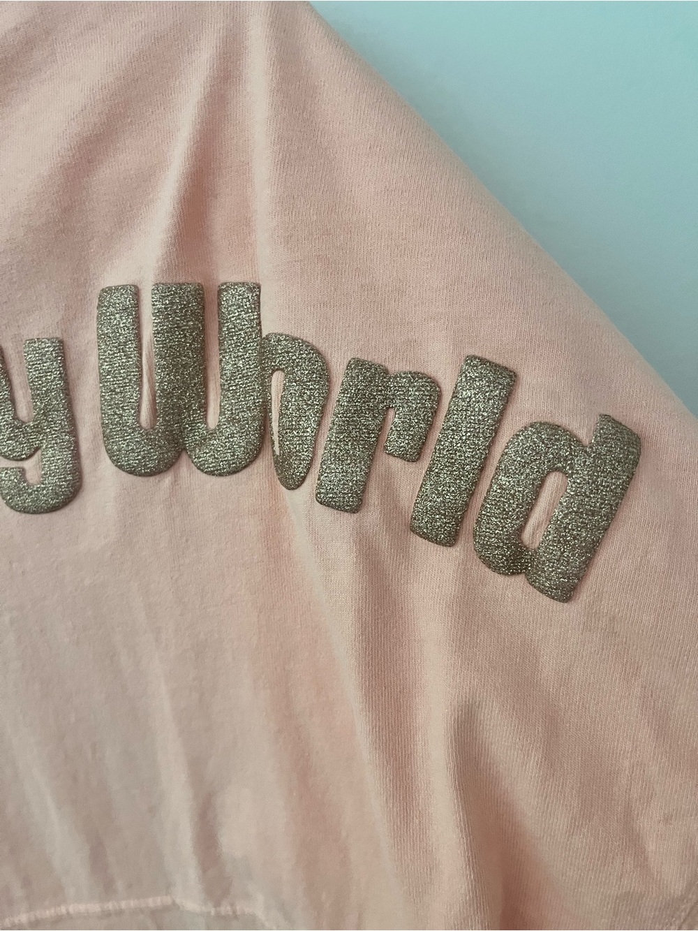 Disney Parks Spirit Jersey Walt Disney World Rose Gold Glitter Pink M - Picture 10 of 14